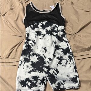 More Than Magic Black and White Tie-Dye Romper